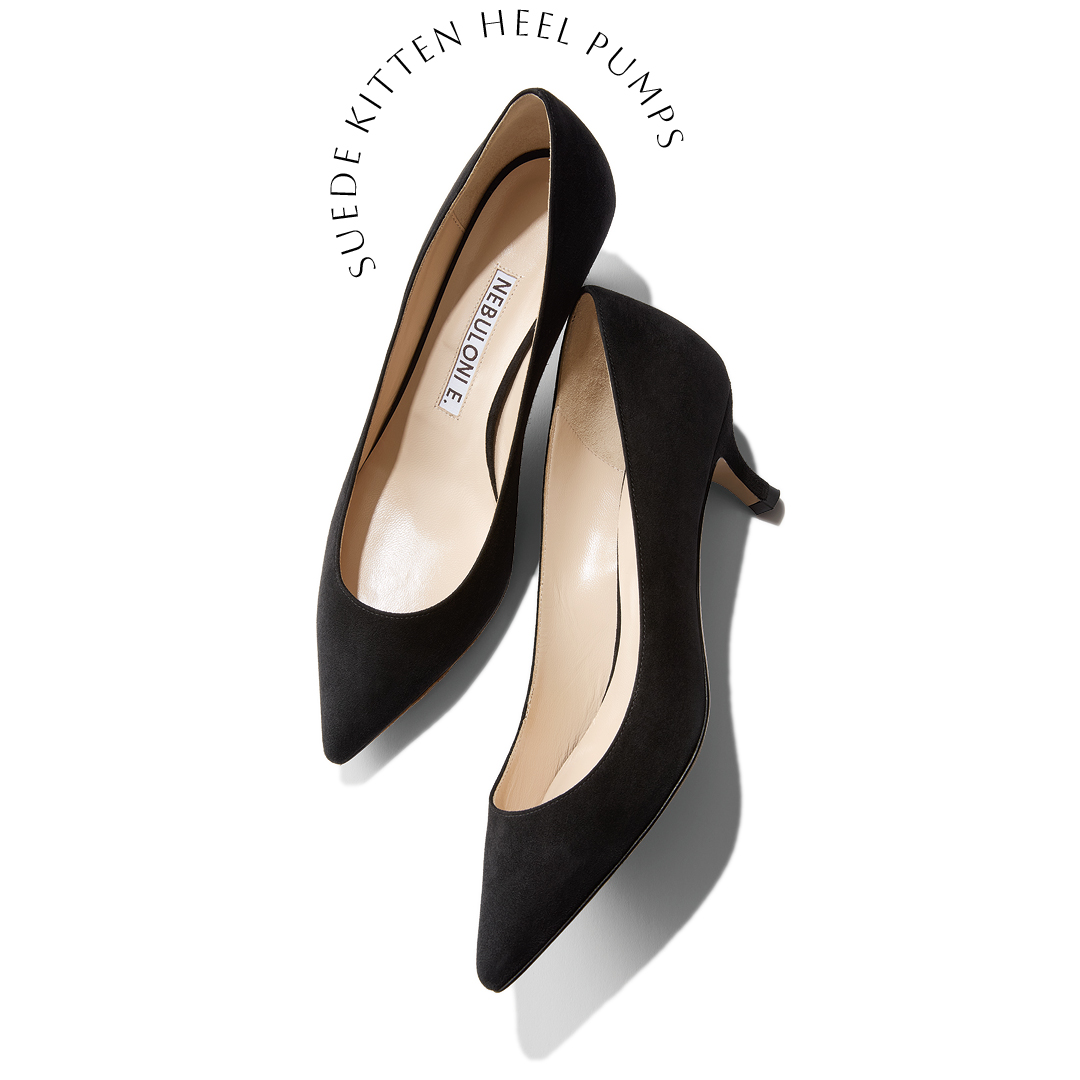 ネブローニのスエードパンプス5cmヒール 