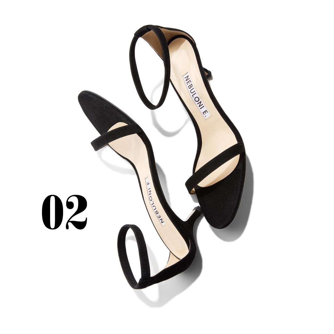 ゴムストラップ5cmヒールサンダル