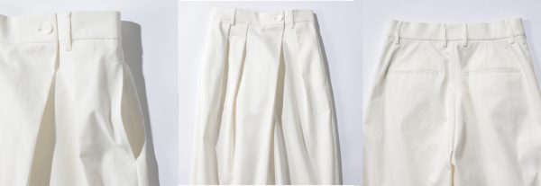 人気モデル・神山まりあさんがイチから考えたショートトレンチ・ラップパンツ・アシンメトリーTシャツ出来上がり！