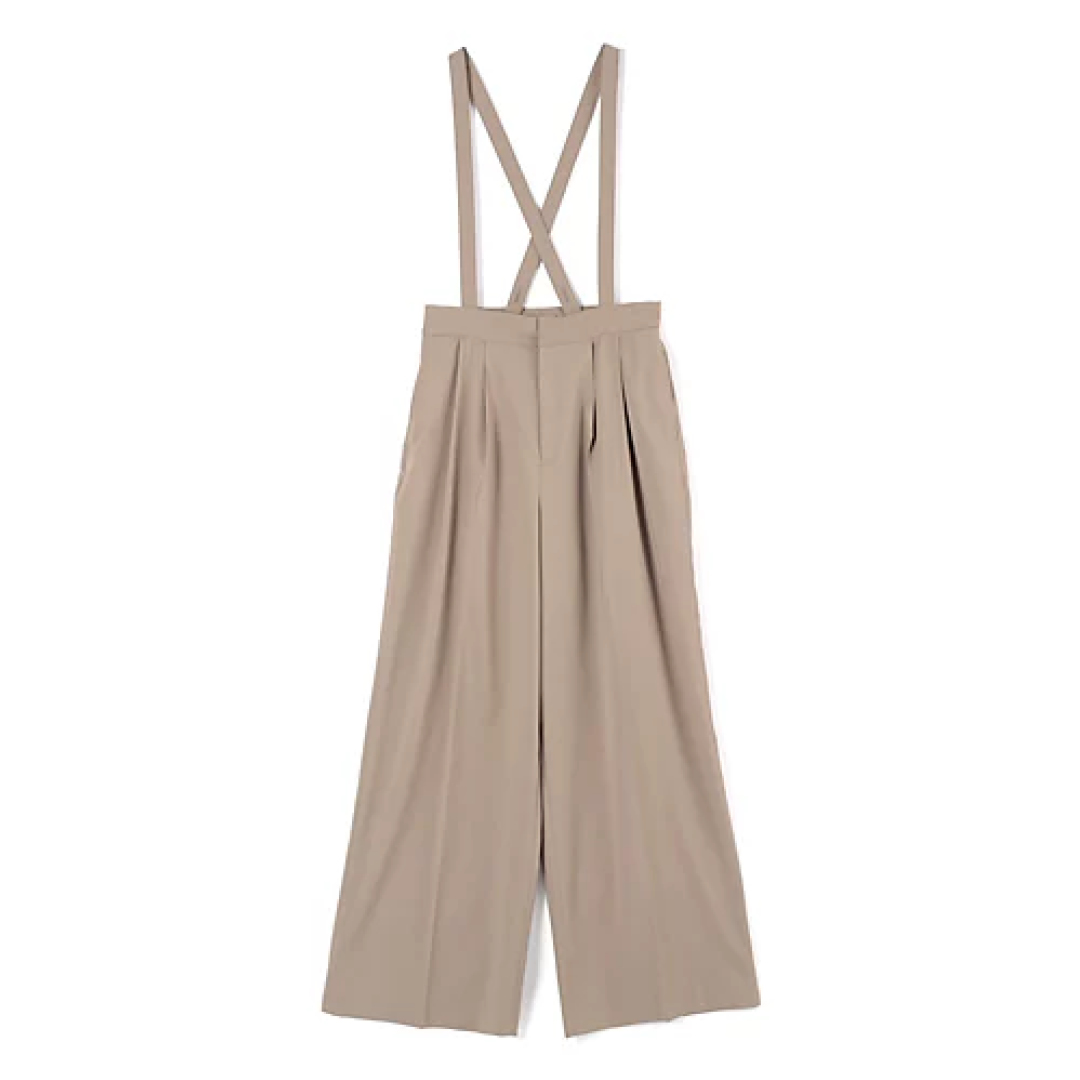 エムセブンデイズ 【コラボ】サスペンダーつきタックパンツ