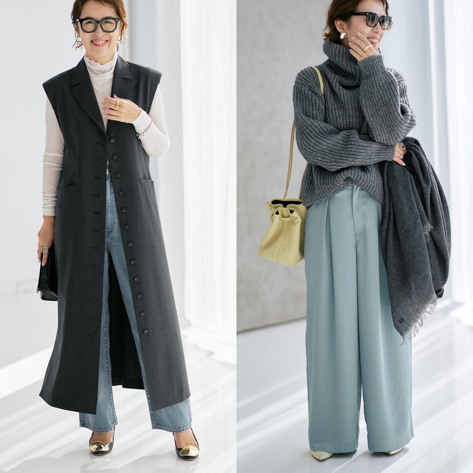 【大草直子さん×suadeoコラボ第二弾 WEB先行リリース】冬から春、初夏まで着まわせる「3つのアイテム」で季節のスウィッチング♡