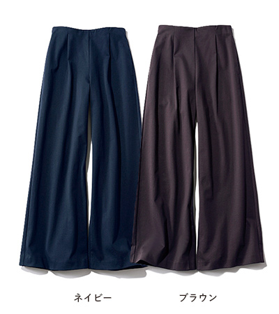 12closet 〈トゥエルブクローゼット〉【高橋夏果さんコラボ】きれい見えジャージーパンツ