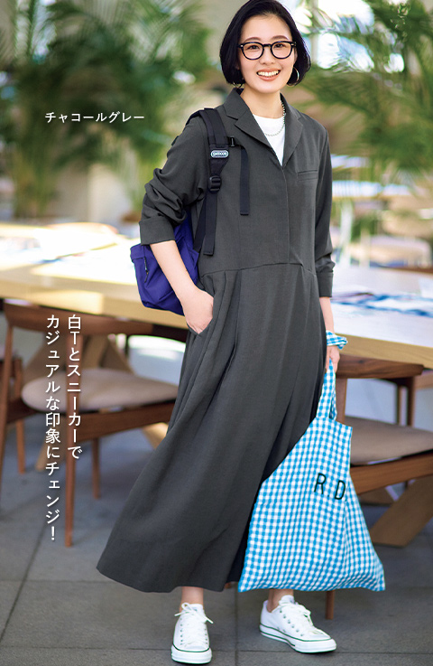 12closet 〈トゥエルブクローゼット〉【高橋夏果さんコラボ】テーラードワンピース