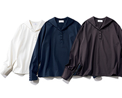 12closet 〈トゥエルブクローゼット〉【高橋夏果さんコラボ】ブラウス見えセーラーカットソー