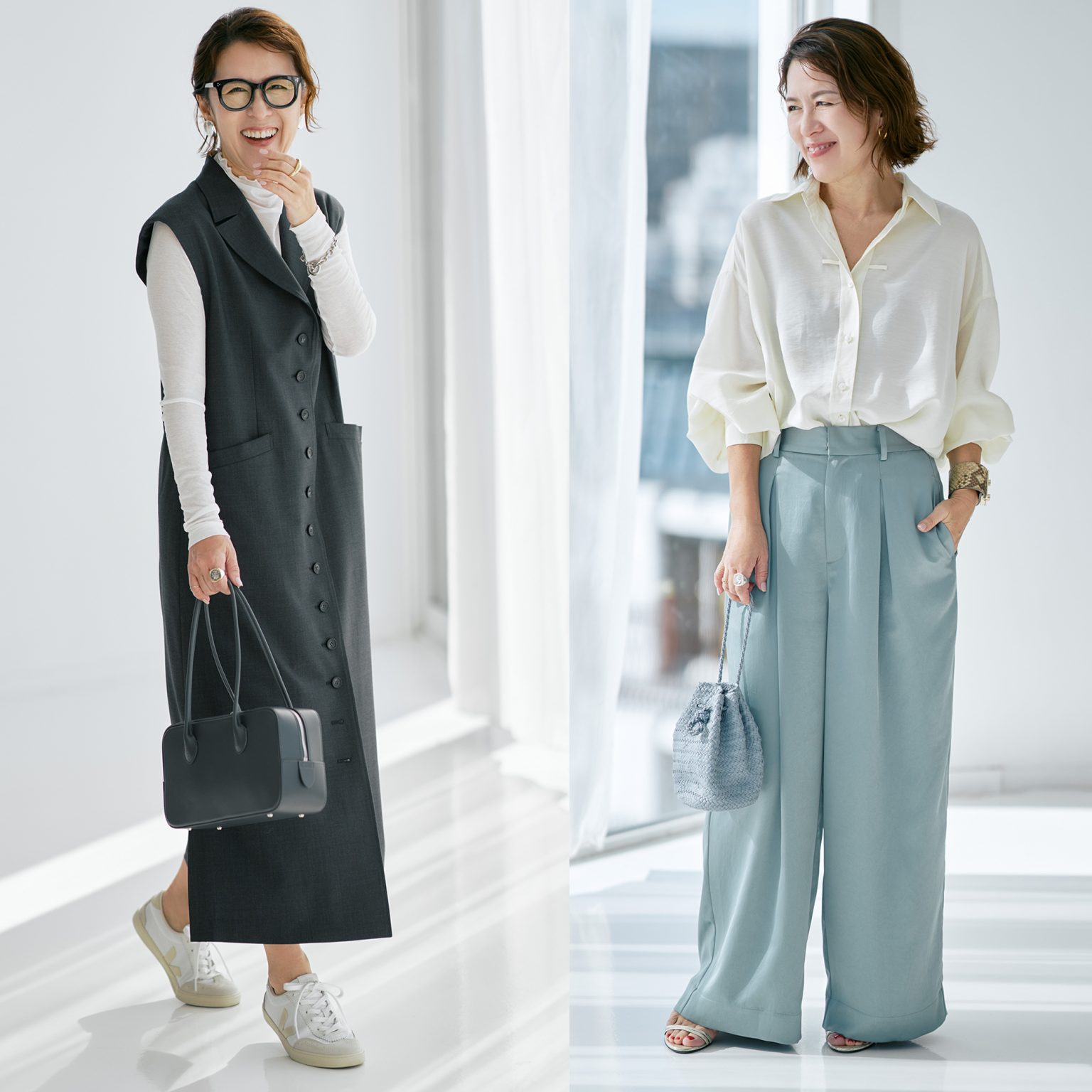 【3月～6月・気温別コーデ12選】大草直子さん×suadeoコラボ3アイテムで春→初夏まで着回し