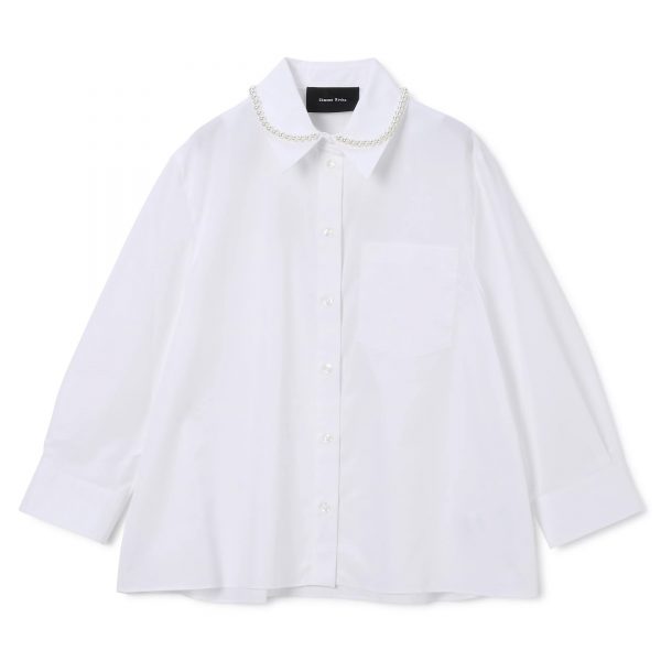 SIMONE ROCHACROPPED MASCULINE SHIRT W/ EMB¥102,300