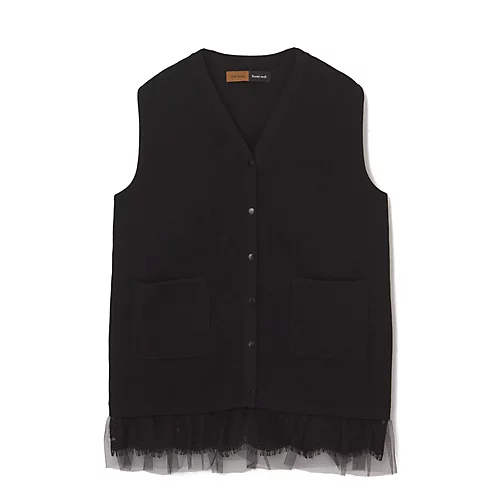 E by eclatRoom no.8 for E by eclat チュールレースニットジレ¥23,100