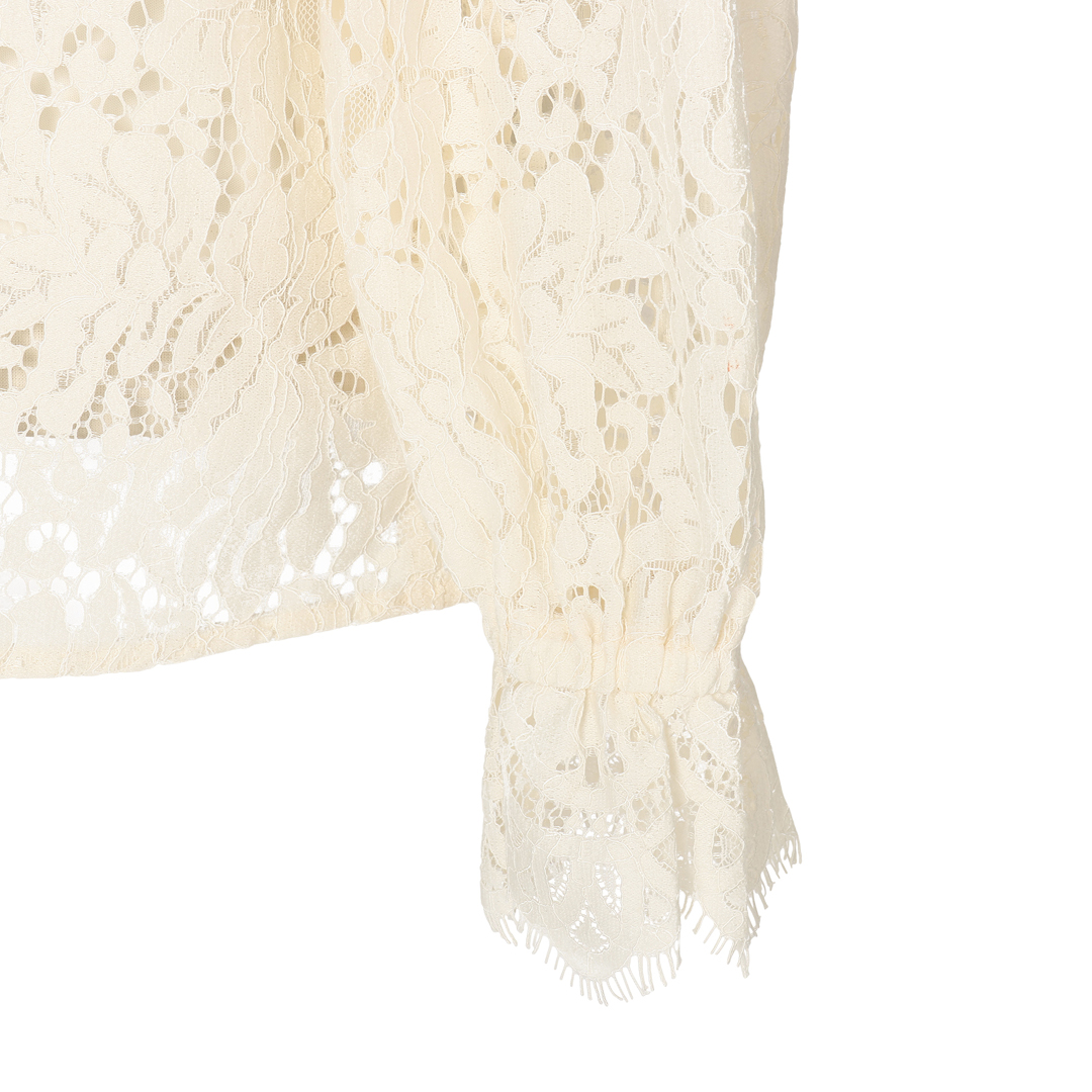 エムセブンデイズの【加藤かすみさんコラボ】【洗える】大人レースブラウスサブカット2