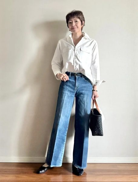 【エクラ 華組 細谷奈弓さん】RED CARD TOKYO×eclat【村山佳世子さん別注】35th Anniversary Wide コラボデニム ~ Vol.1 試着&スタイリング提案編~