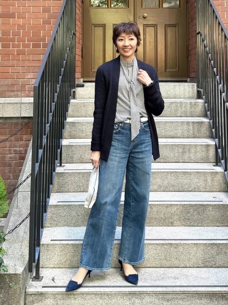  【エクラ 華組　細谷奈弓さん】RED CARD TOKYO×eclat【村山佳世子さん別注】35th Anniversary Wide コラボデニム ～ Vol.2 お出かけ編～