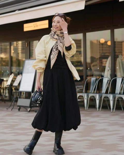 【エクラ 華組 法村麻起子さん】春を軽やかに纏う「E by eclat・撥水スタンドカラーブルゾン」