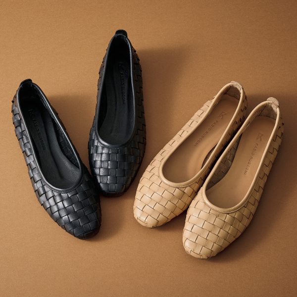 FABIO RUSCONI編み込みレザーパンプス¥26,400