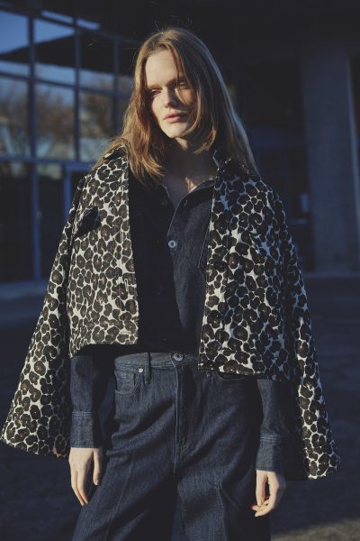 uncraveレオパードジャガード ブルゾン￥37,400