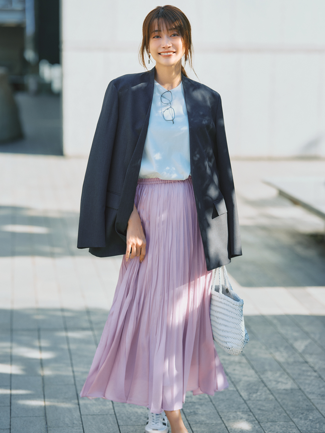 プルミエアロンディスモンの【Marisol別注】プリーツスカートコーデ