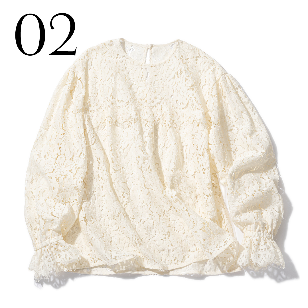 大人レースブラウス