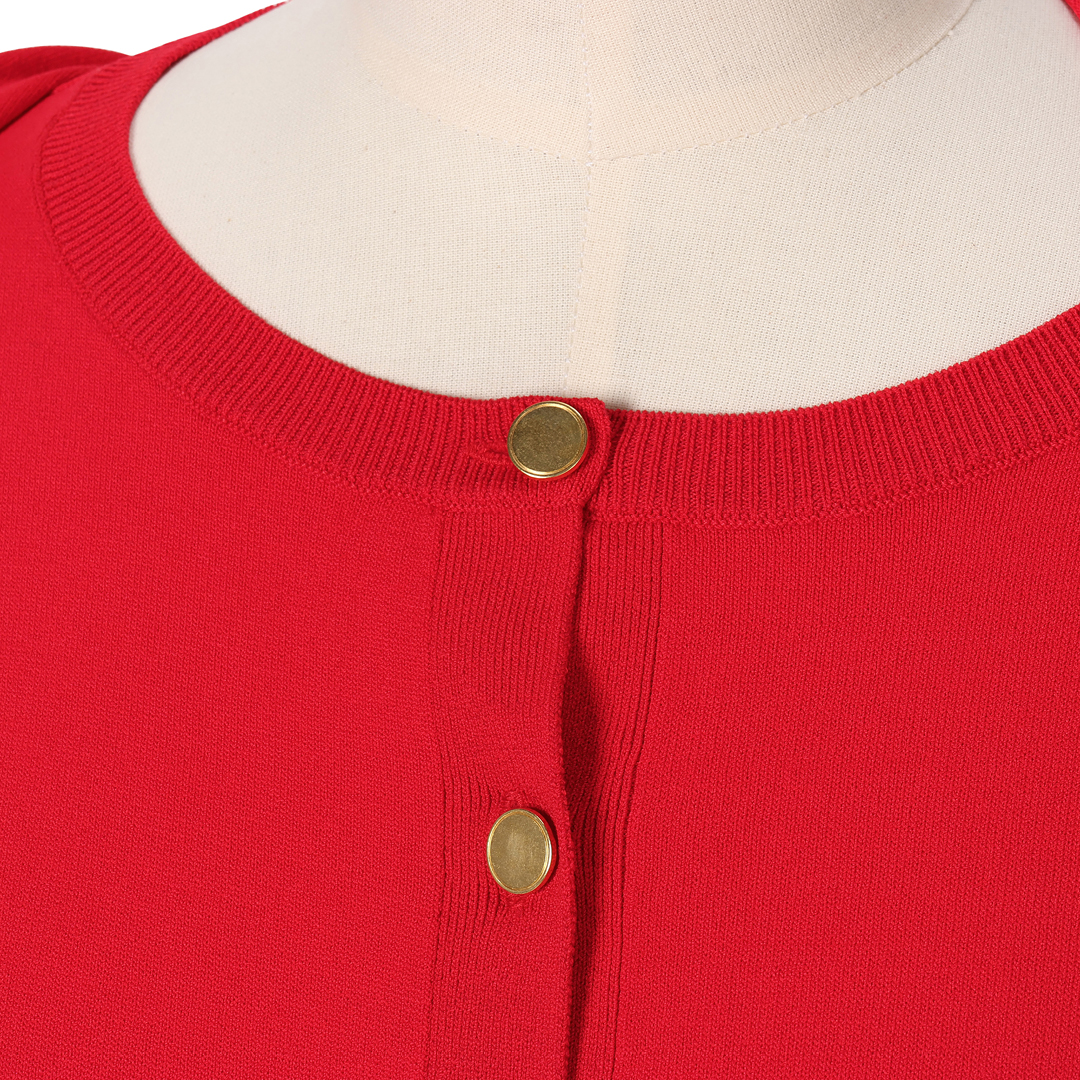 エムセブンデイズの【加藤かすみさんコラボ】【洗える】着映えアンサンブルニットサブカット2