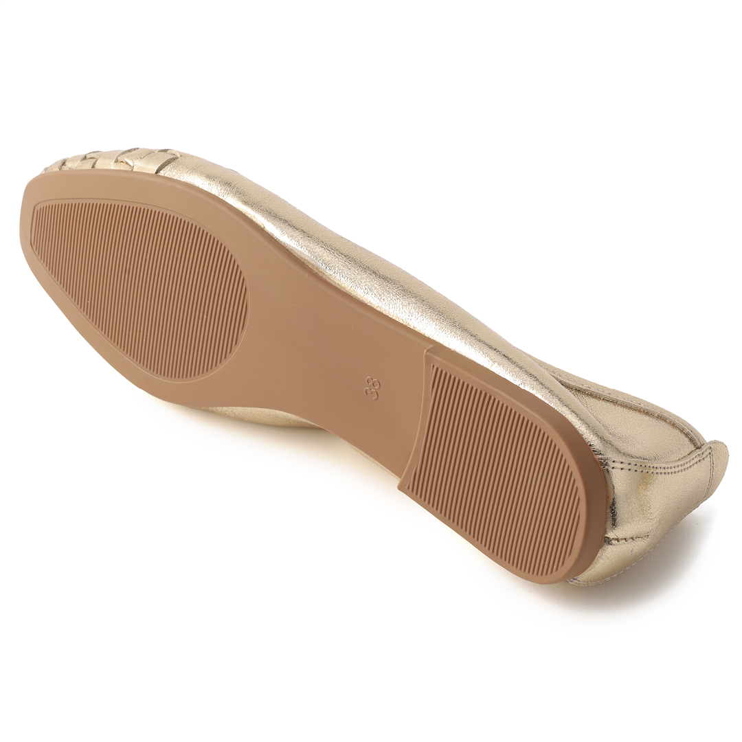 ファビオ ルスコーニのレザーメッシュフラットシューズ close up!4