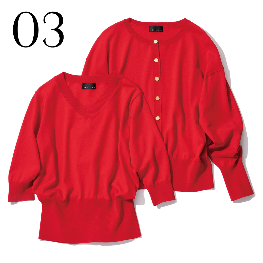 着映えアンサンブルニット