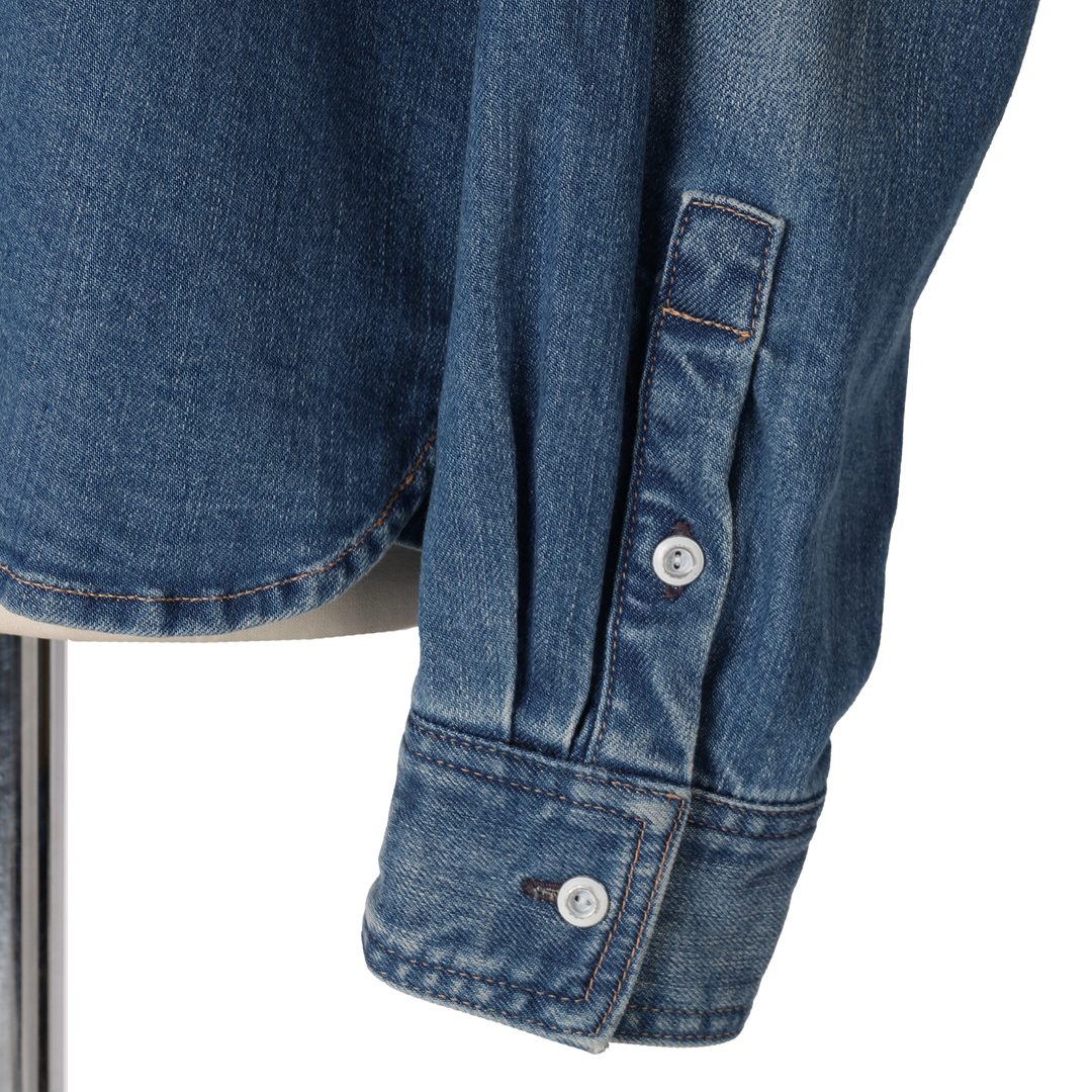 ヘルシーデニムのAlmond Milk デニムシャツ close up!