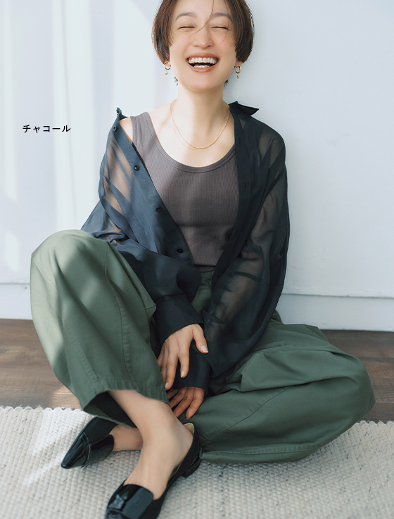 ブラデリスニューヨークピース×LEEマルシェ 大ヒット［別注］ブラ付きキャミに新色登場！