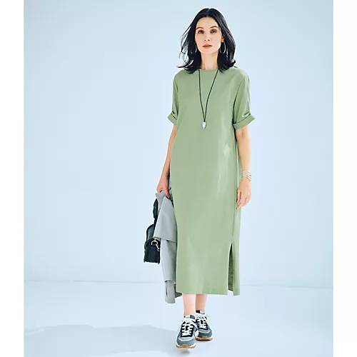 SLOANE×eclat【別注】バックタックワンピース¥19,800