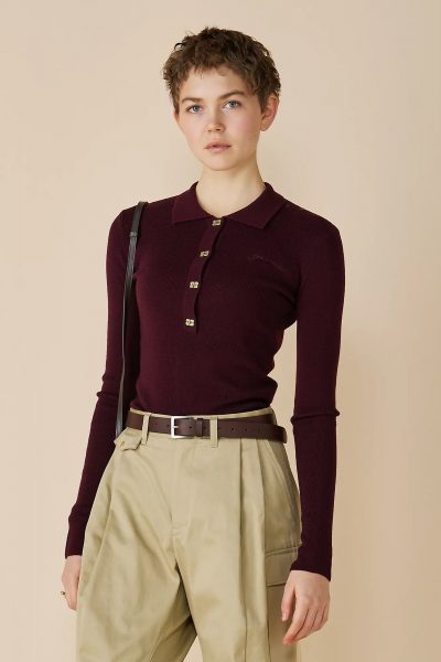 GANNIMini Ribbed Merino Polo￥42,900