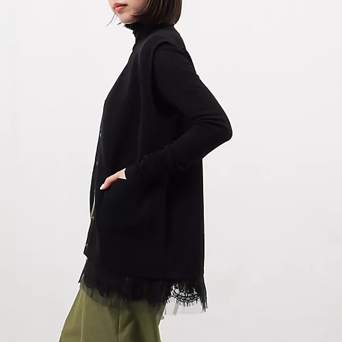 E by eclatRoom no.8 for E by eclat チュールレースニットジレ￥23,100