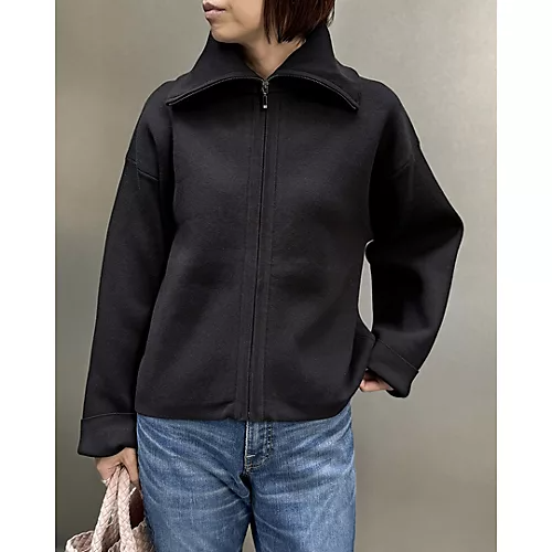 E by eclatビッグカラーニットブルゾン￥18,700