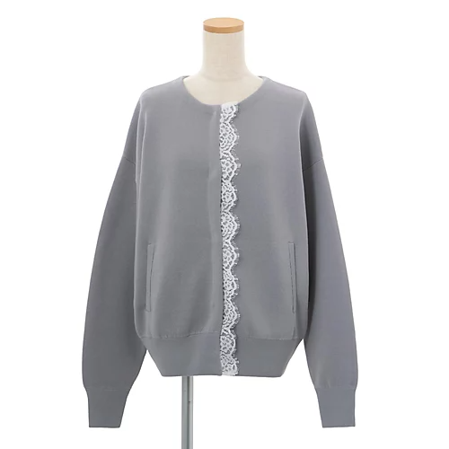 E by eclatRoom no.8 for E by eclat 前立てレースブルゾン￥28,600