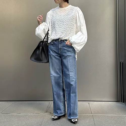 【50代 パンツコーデ】 RED CARD TOKYO×eclat【スタイリスト村山佳世子さん別注】コラボデニムが大人にいい！ 