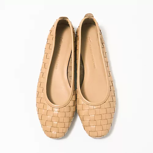 FABIO RUSCONI編み込みレザーパンプス￥26,400