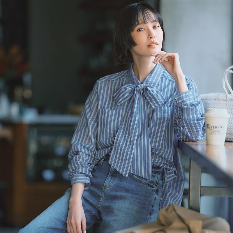 加藤かすみさん×M7days 「主役級」春トップスなら、デニムにもきれいめボトムにも！