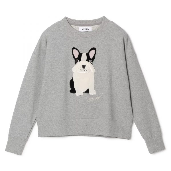 MUVEILフレンチブルドッグ裏毛プルオーバー￥37,400