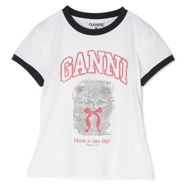 GANNIBasic Cotton Jersey Margot Kitty Print￥21,890