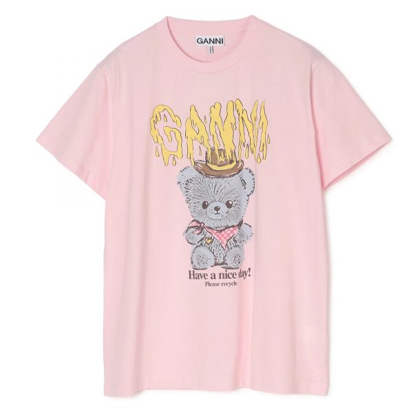GANNIBasic cotton Jersey T－shirt Cowboy Bear Print￥21,890