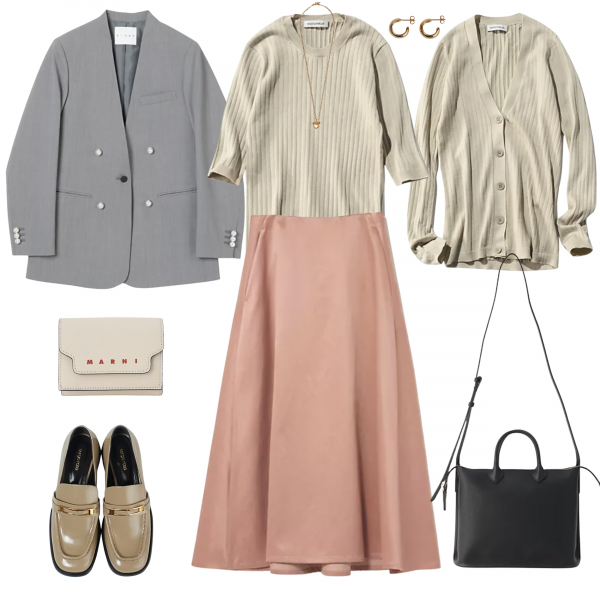 【50代 週末コーデ】モーブピンクスカートで華やぐ“上品セレモニーコーデ”＃Jマダムのおしゃれ