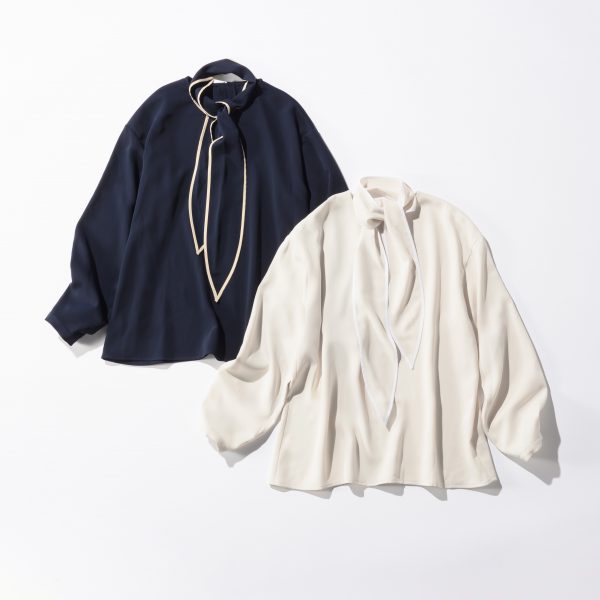 E by eclat【とろみ】スカーフつきブラウス¥19,800