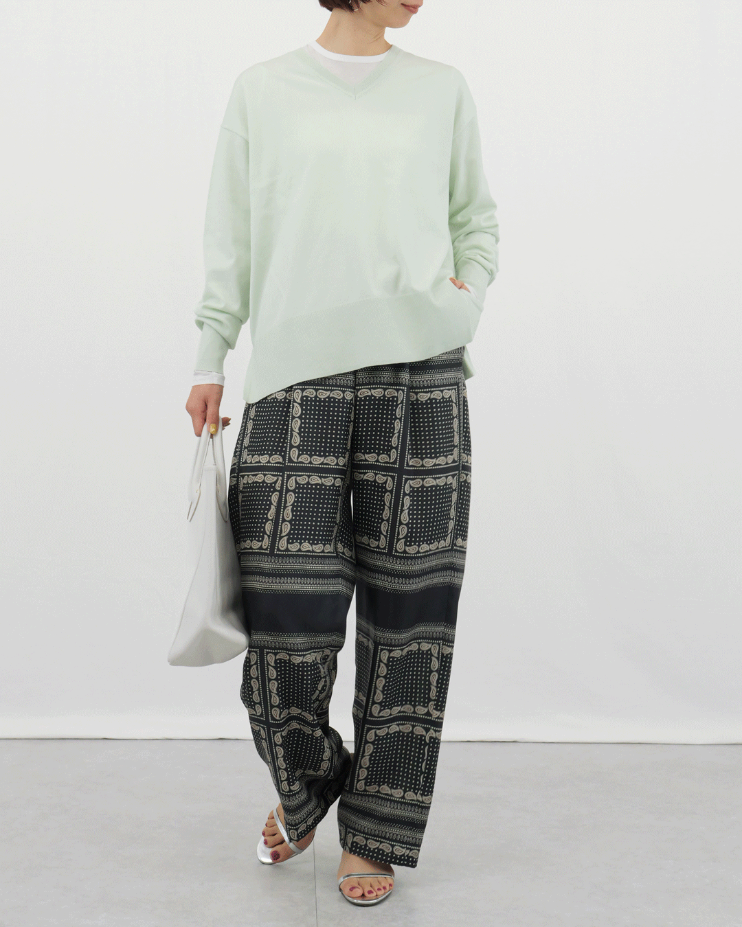 M7days【洗える】クルーネックシアーTシャツ