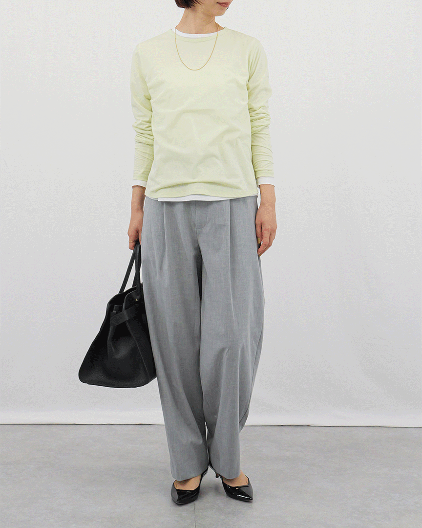 M7days【洗える】クルーネックシアーTシャツ