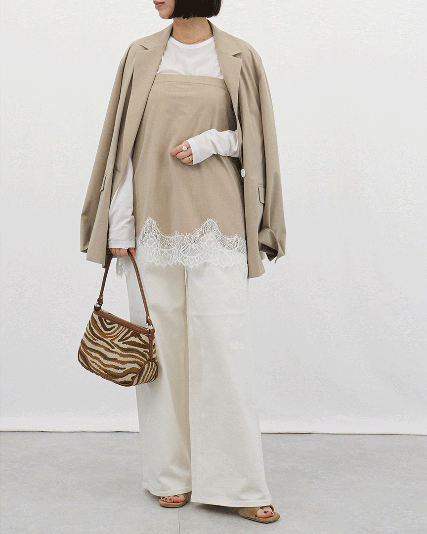 M7days【洗える】クルーネックシアーTシャツ