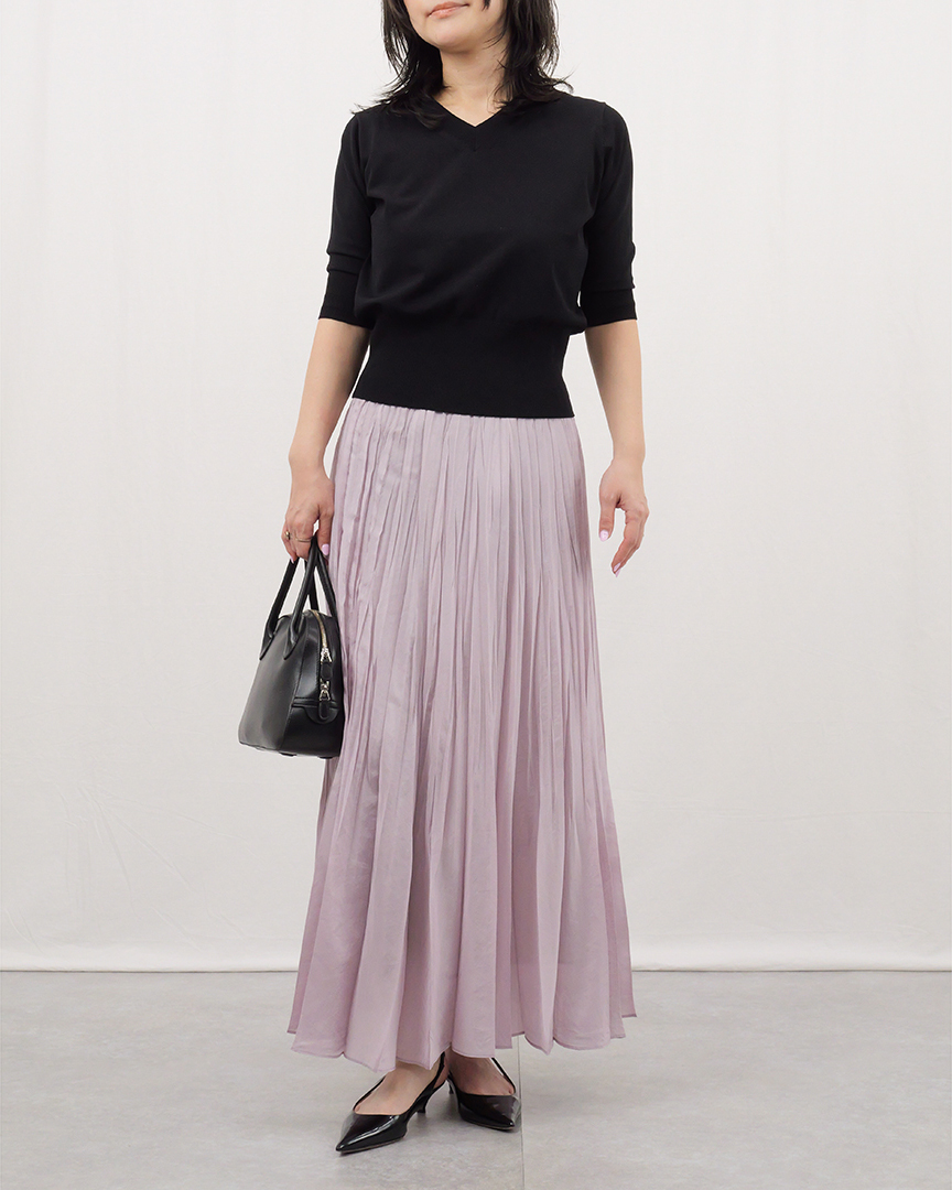 M7days【加藤かすみさんコラボ】【洗える】着映えアンサンブルニット