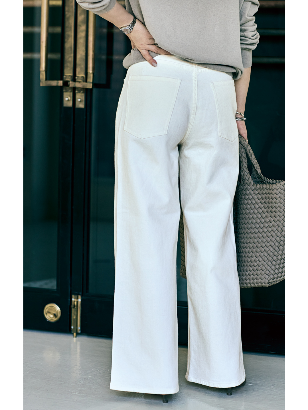 bemi×ヘルシーデニム【Marisol別注】Pink Pepper ワイドデニム POINT①