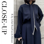 <span class="title">華やぎもシンプルも楽しめる【とろみ】スカーフつきブラウス【E by eclat 40代・50代ファッション】</span>