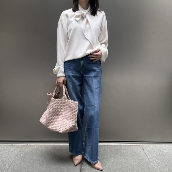 華やぎもシンプルも楽しめる【とろみ】スカーフつきブラウス【E by eclat 40代・50代ファッション】