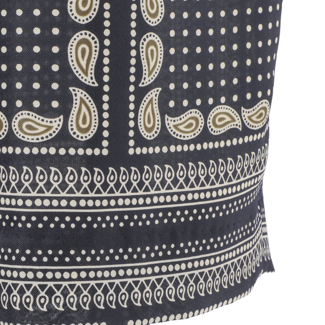 エムセブンデイズの【洗える】ペイズリー×ドットプリントワイドパンツ Fabric texture