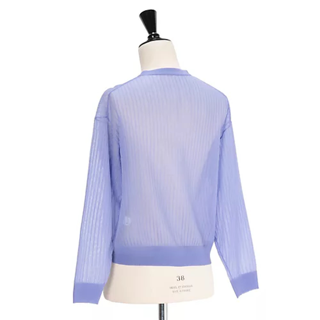 エムセブンデイズの【洗える】ワイドリブシアーカーディガン Detail2