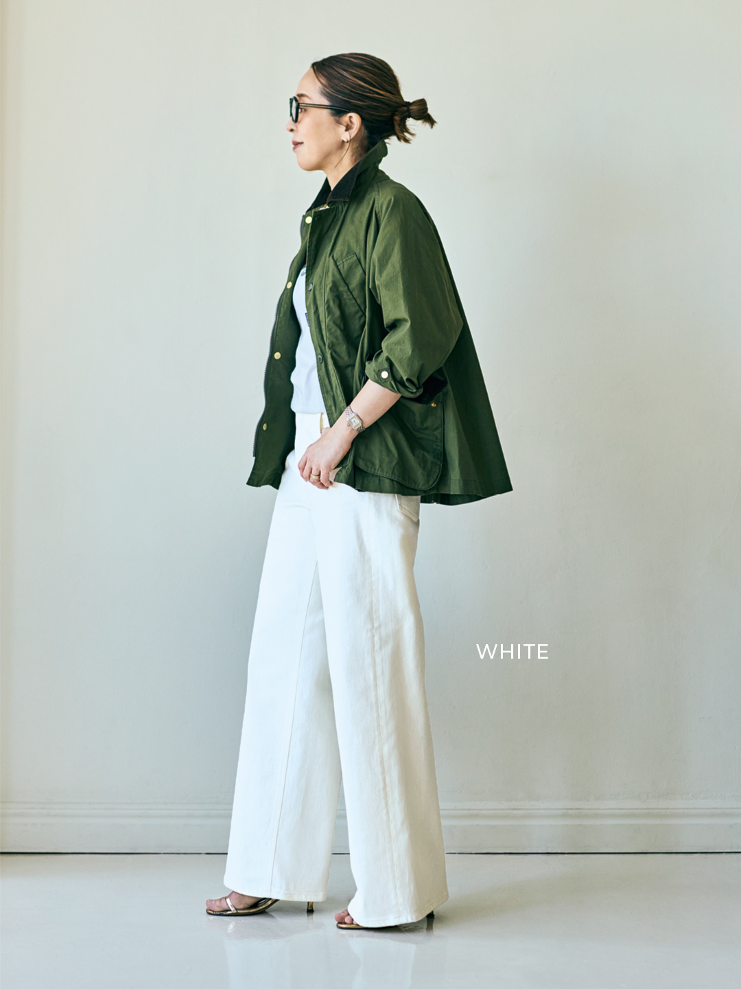 bemi×ヘルシーデニム【Marisol別注】Pink Pepper ワイドデニムコーデ5