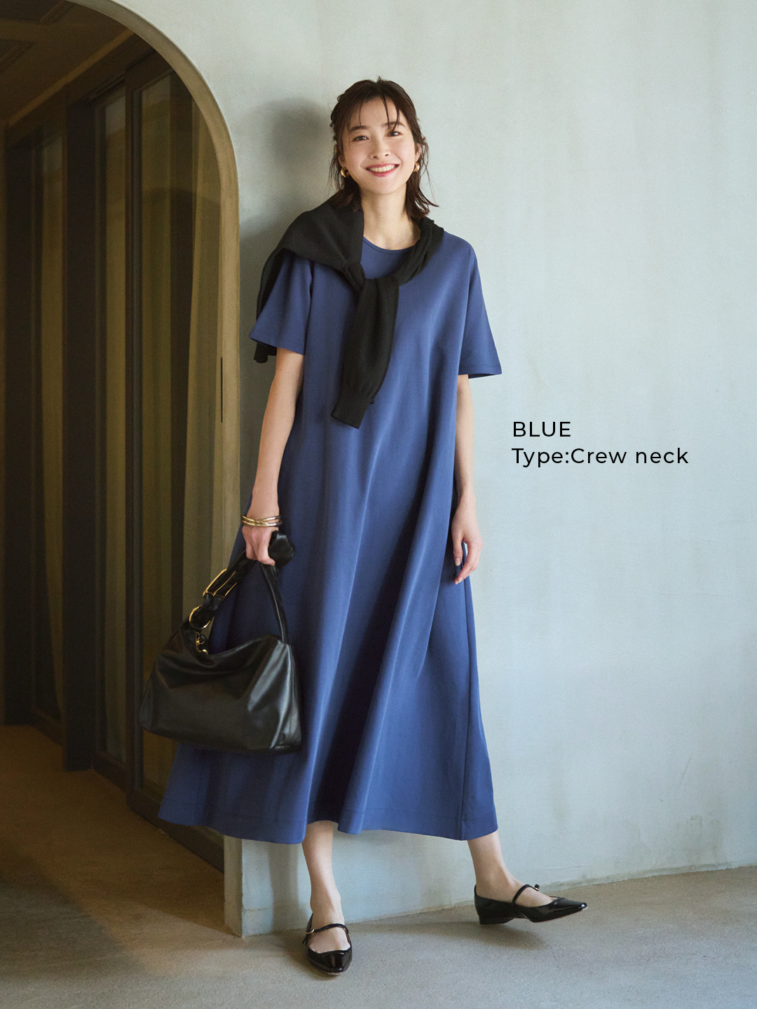 スローン【Marisol別注】接触冷感2WAY半袖ワンピースコーデ