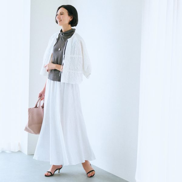 PLAIN PEOPLE×eclat【別注】リネンスカート￥39,600