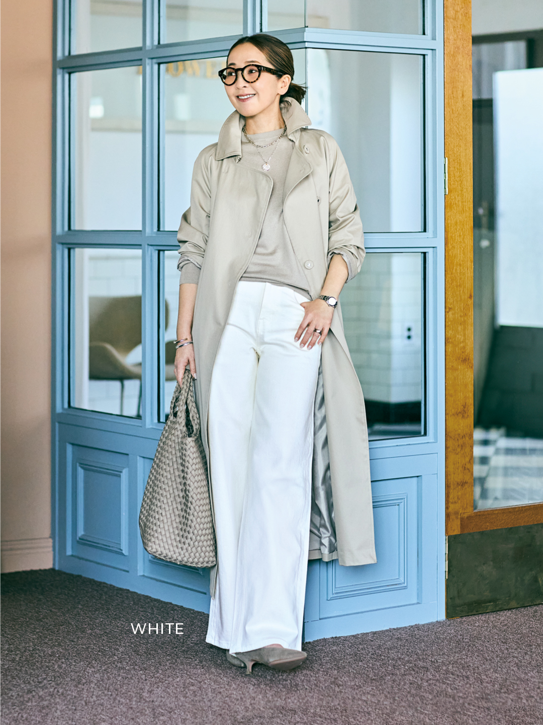 bemi×ヘルシーデニム【Marisol別注】Pink Pepper ワイドデニムコーデ4